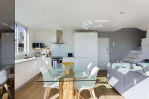 Apartment, 1 Bedroom, Smoking | Dining - Modern, Chic Penthouse With Mountain, City Sea Views (Kastrup)