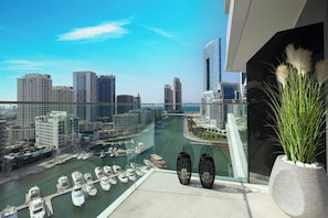 Apartment, 1 Bedroom, Accessible, Balcony | Balcony - Brand New Apt Modern 1br Amazing Marina Views (Dubai)