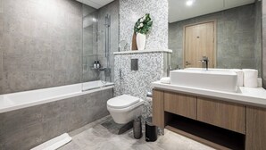 Departamento, 1 habitación, con acceso para personas discapacitadas, balcón | Baño
