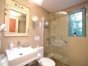 Room, 1 Bedroom, Smoking | Bathroom shower - Isabella Country House Junior Suite (Corfu)