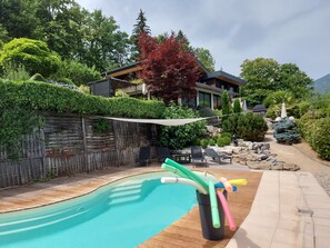 Piscine extérieure, piscine chauffée