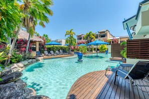 Outdoor pool, a heated pool