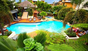 Outdoor pool, a heated pool