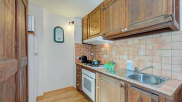 Standard Studio, Mountain View (Studio Clotes Ski In - Ski Out) | Private kitchen | Fridge, microwave, oven, stovetop