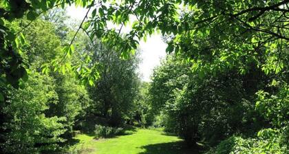 une authentique maison percheronne : cheminée, poutres, tomettes, un grand parc