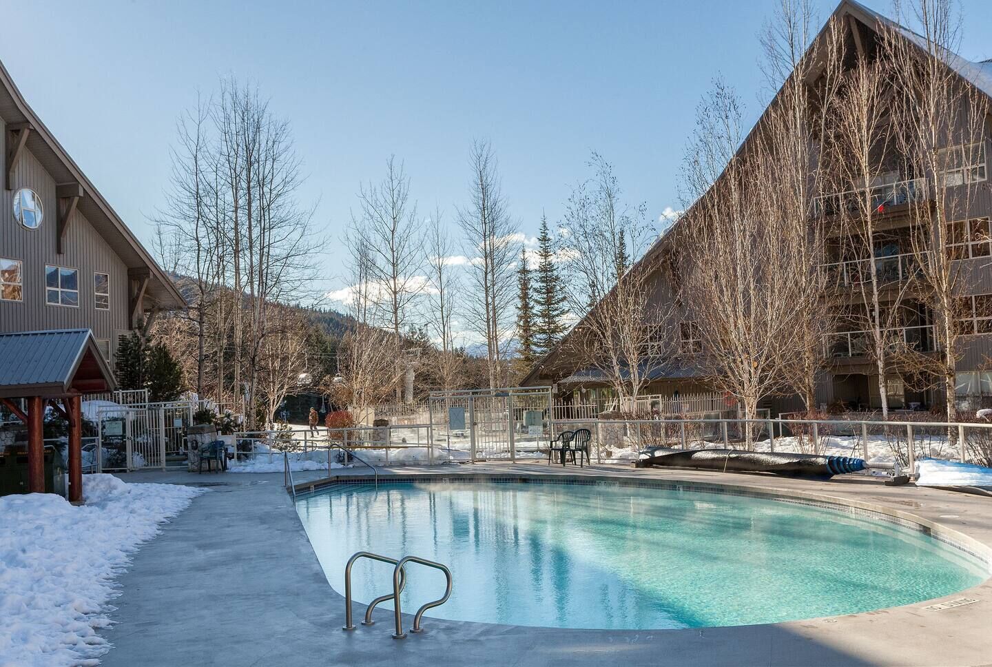 Piscine extérieure, piscine chauffée