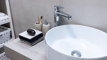 Dusche, Haartrockner, Bidet, HandtĂŒcher