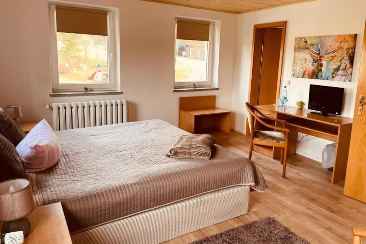 Habitación básica | Escritorio, espacio para trabajar con laptop y wifi gratis