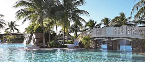 Outdoor pool, a heated pool