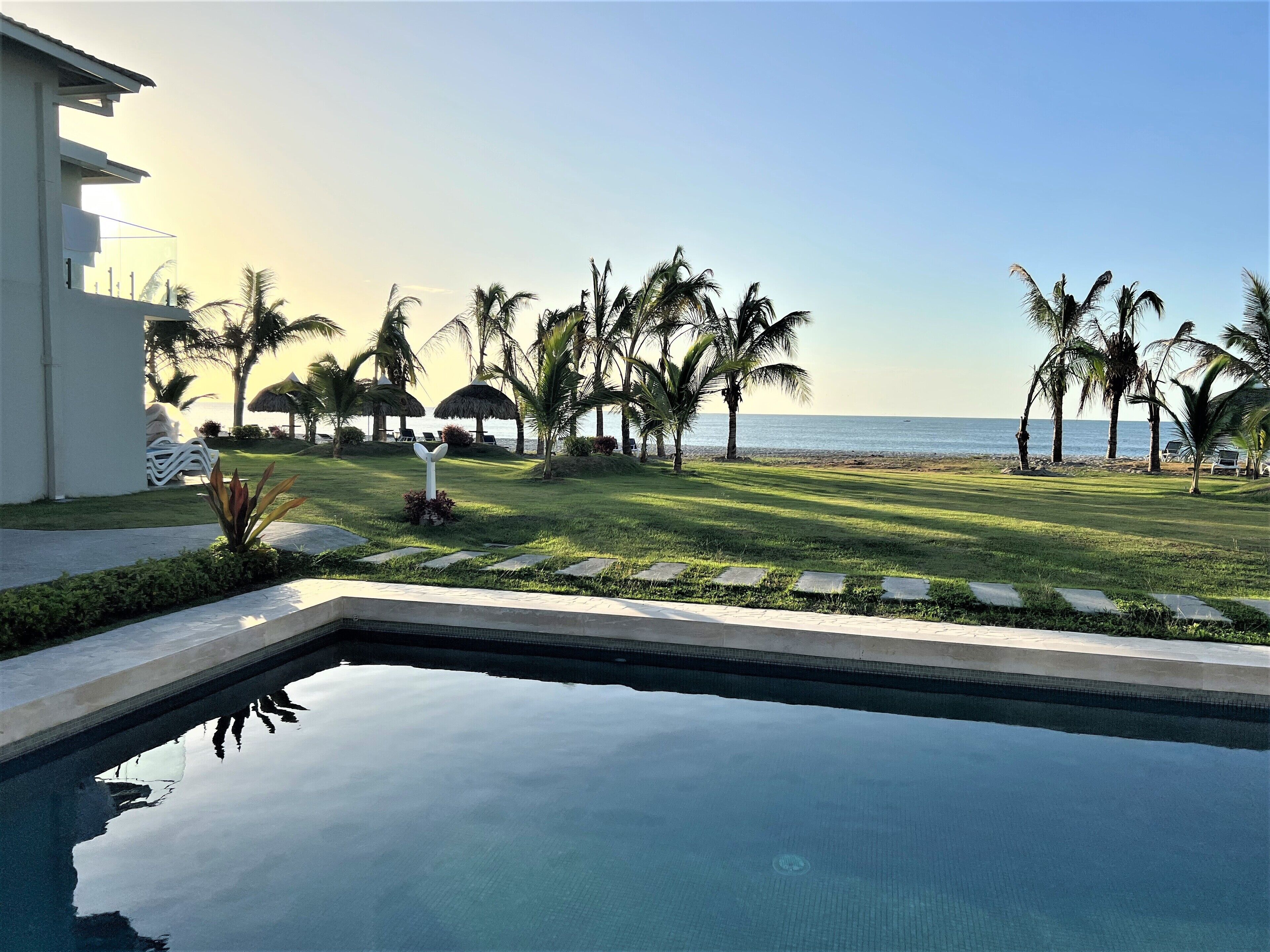 Vista a la playa o el mar