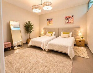 5 bedrooms, in-room safe, iron/ironing board, travel cot