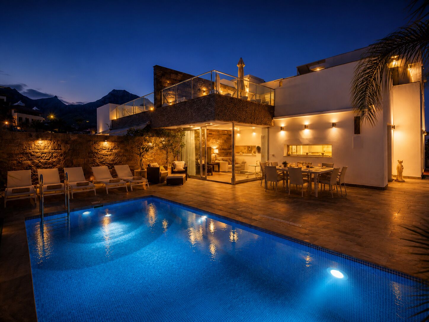A heated pool