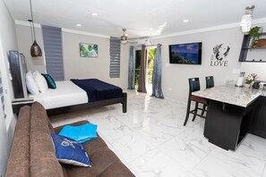 Desk, iron/ironing board, free WiFi, bed sheets - Modern Sea View Renovated Studio Hip Strip (Montego Bay)