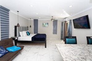 Desk, iron/ironing board, free WiFi, bed sheets