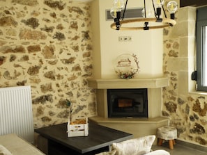 House, 3 Bedrooms, Smoking, Balcony | Living area - "tratidional House in Kalivos" (Mylopotamos)