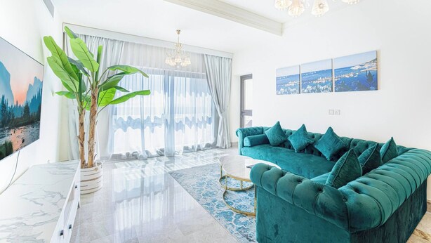 Living area - Fairmont North Residence Full Sea View 2br 163 Sqm (Dubai)