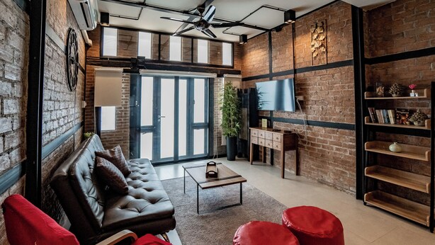 คอนโด, 2 ห้องนอน, ระเบียง, วิวสวน | บริเวณนั่งเล่น