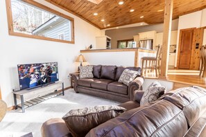 TV, fireplace - Cabin Retreat in the Heart of the High Country (Banner Elk)