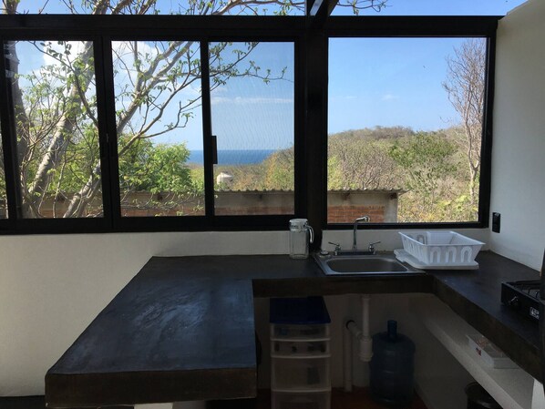 Bungalow, 1 Bedroom, Smoking, Patio | Interior - Double Bungalow With Partial Sea View, Full Kitchen (San Pedro Pochutla)