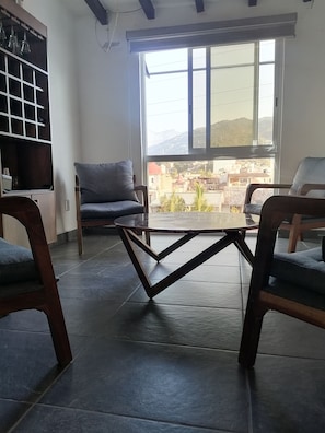 Apartment, 1 Bedroom, Smoking, Balcony | Living area