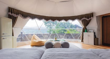 Room dome tent with hot spring 1 night and 2 / Yufu Ōita
