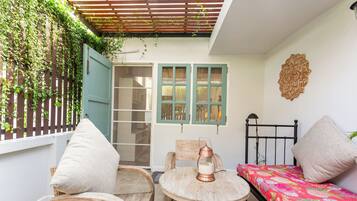 Honeymoon Room, 1 King Bed with Sofa bed, Garden View, Garden Area | Terrace/patio