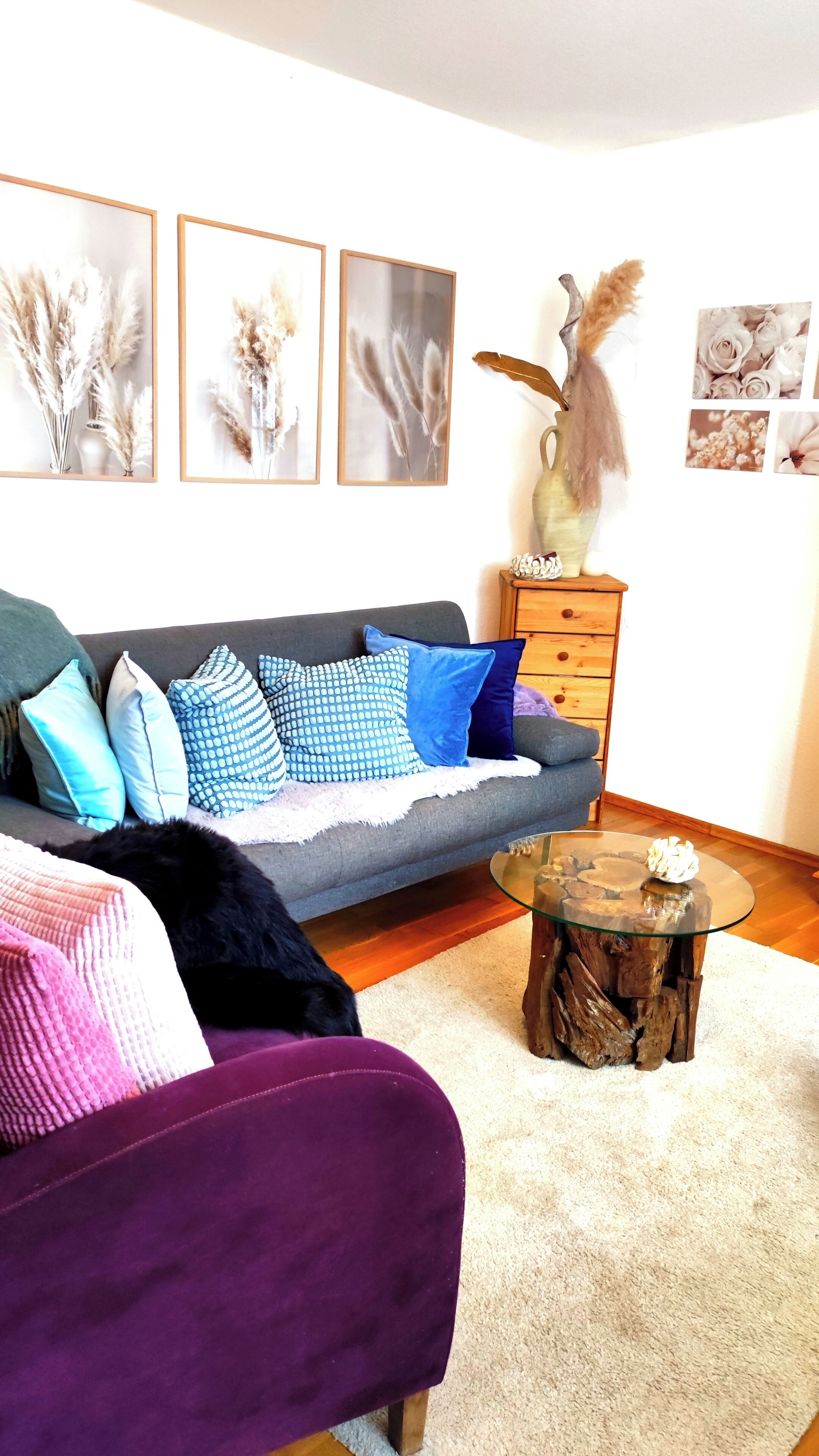 Fernseher, Kamin, DVD-Player, Bücher