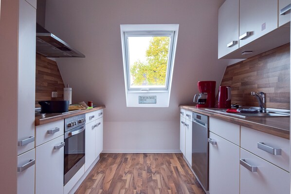 Kühlschrank, Ofen, Herdplatte, Geschirrspüler