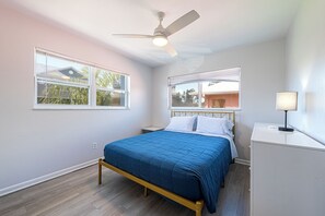 2 bedrooms, iron/ironing board, travel crib, free WiFi