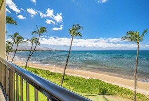 On the beach, sun loungers, beach towels - Beachfront Escape With Dazzling Ocean Views! - Sugar Beach Condo #418 (Kihei, Maui)