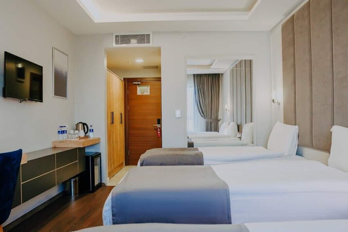 Premium bedding, down duvets, in-room safe, laptop workspace