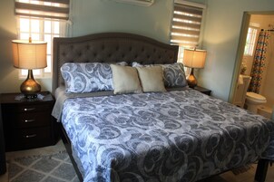 Double Room | Memory foam beds, laptop workspace, blackout drapes, iron/ironing board