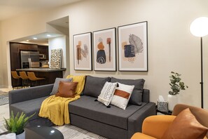 TV, fireplace, offices, computer monitors