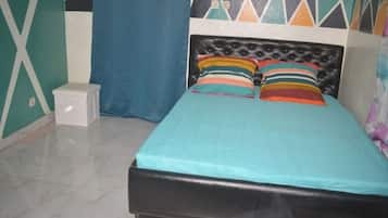 2 makuuhuonetta, vuodevaatteet