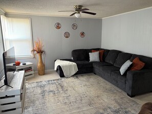 Smart TV, DVD player, books