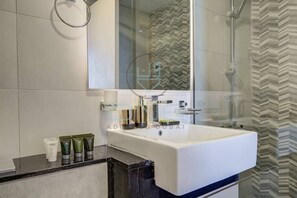 Shower, hair dryer