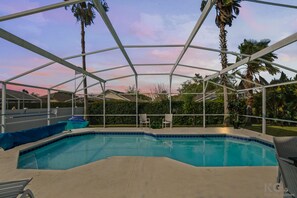 Outdoor pool, a heated pool