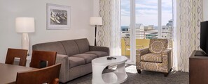 Living area - Daytona 500 wknd 2BR Wyndham Ocean Walk Resort (Daytona Beach)