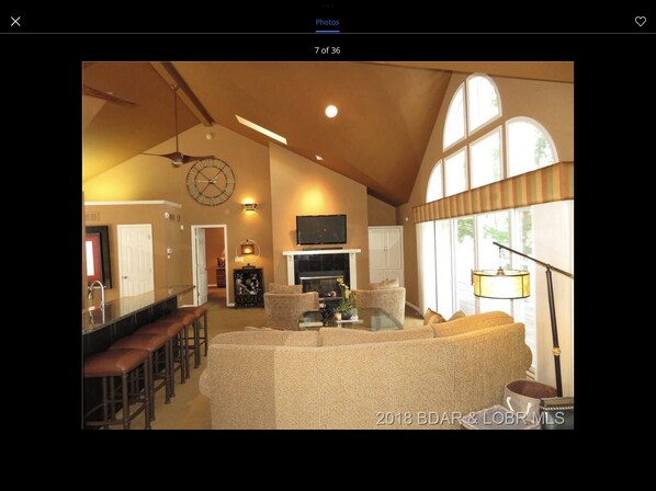 Smart TV, fireplace, video games, stereo
