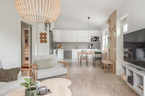 Comfort House, Accessible, Ocean View (Hus 7) | Living area | LED TV - Stora Frögården (Morbylanga)
