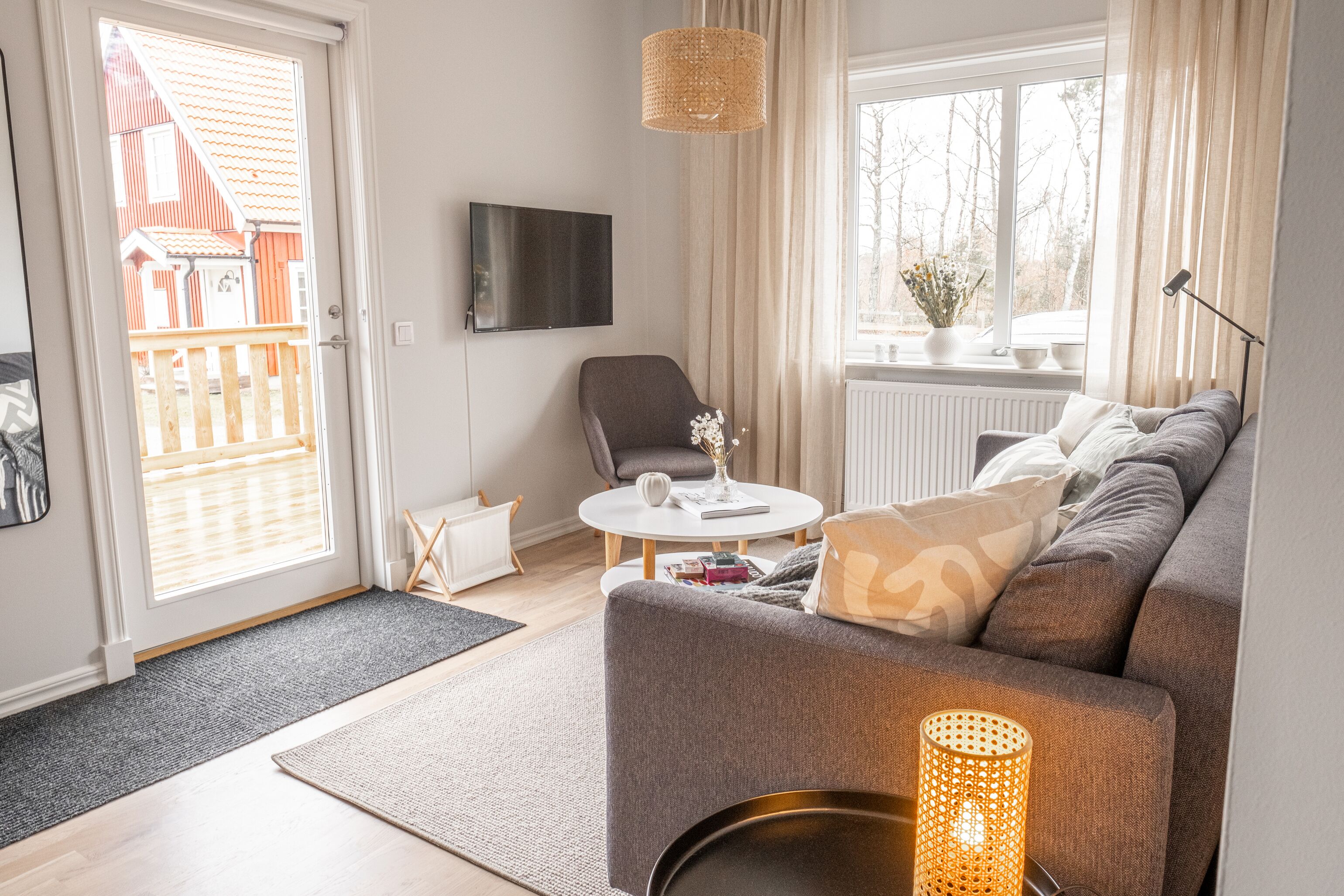 Comfort appartement, uitzicht op zee, aan de binnenplaats (Lgh 1005) | Woonruimte | Ledtelevisie