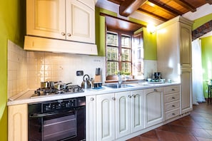 Fridge, oven, stovetop, dishwasher