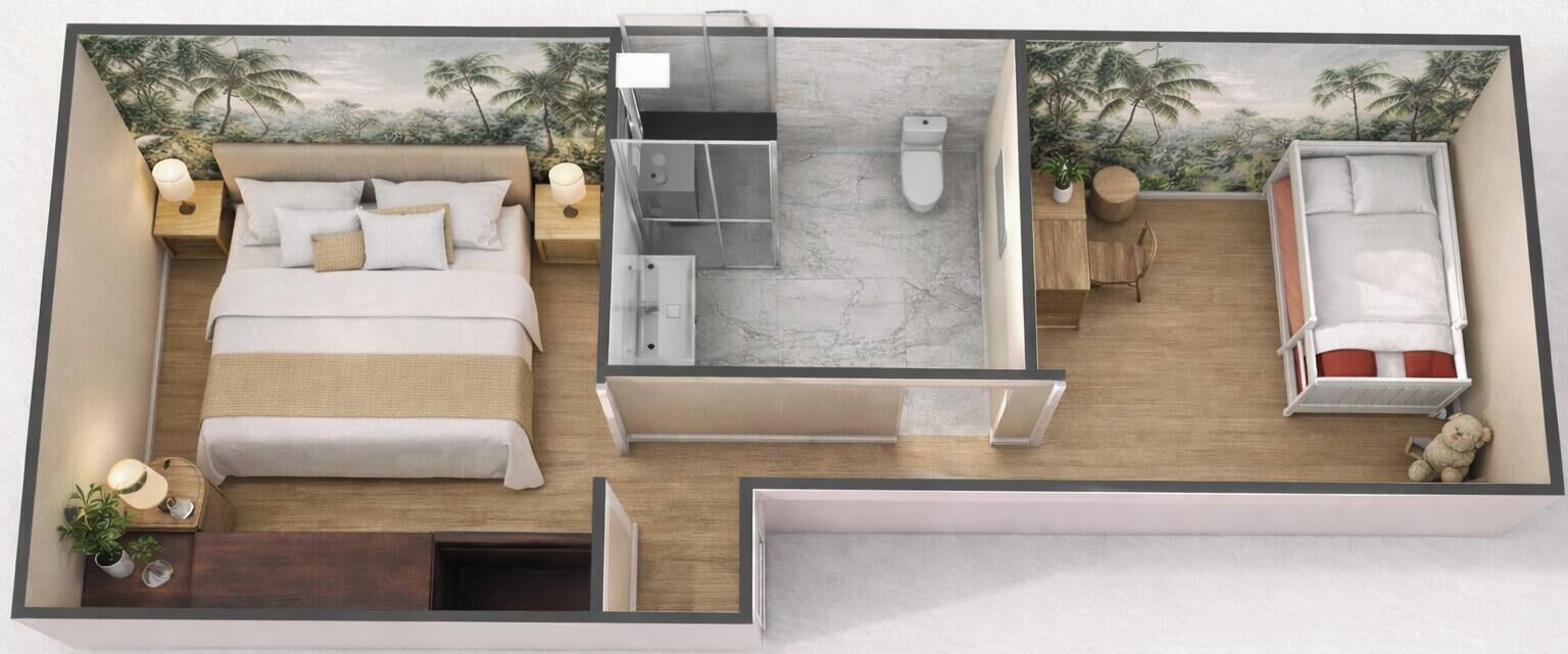 Family Quadruple Room | Premium bedding, in-room safe, soundproofing, free WiFi