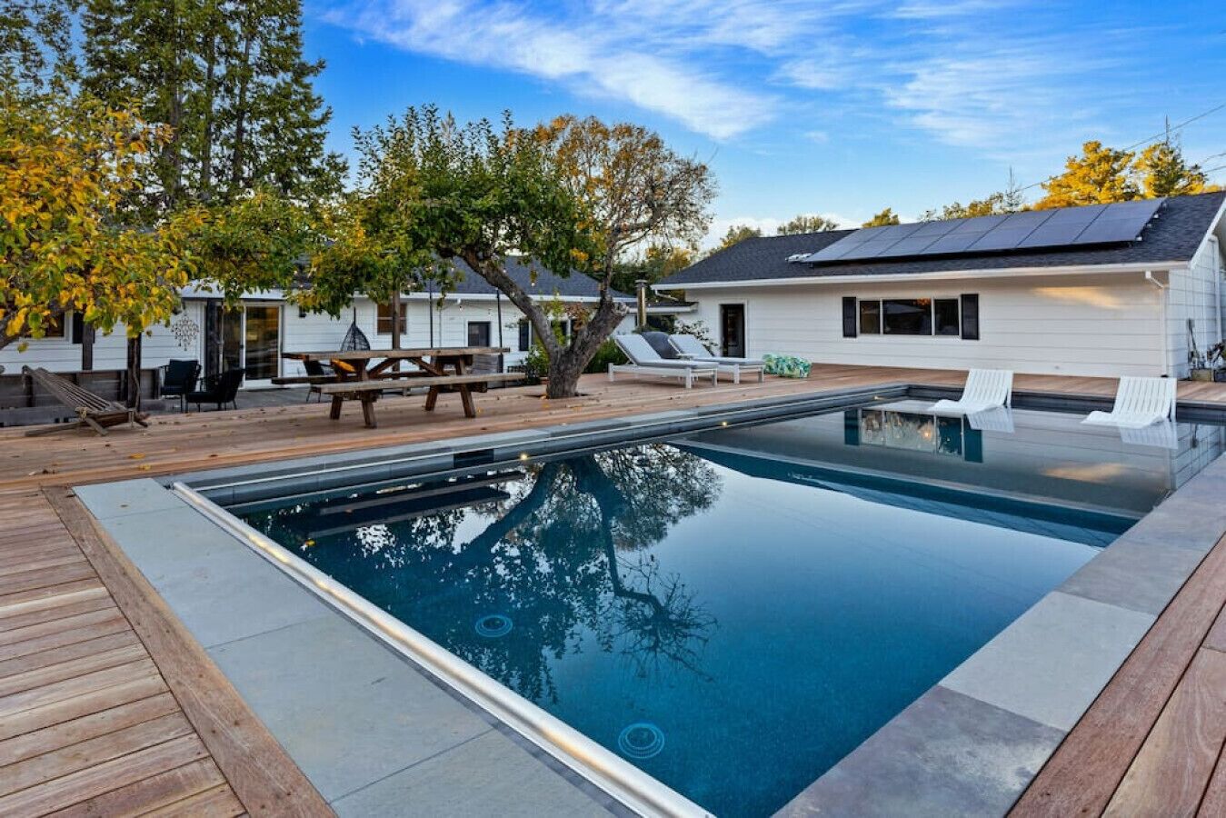 A heated pool