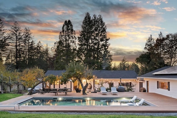 A heated pool