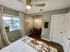 1 bedroom, desk, WiFi, bed sheets
