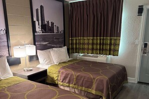 Room, 2 Double Beds, Non Smoking | Free WiFi, bed sheets