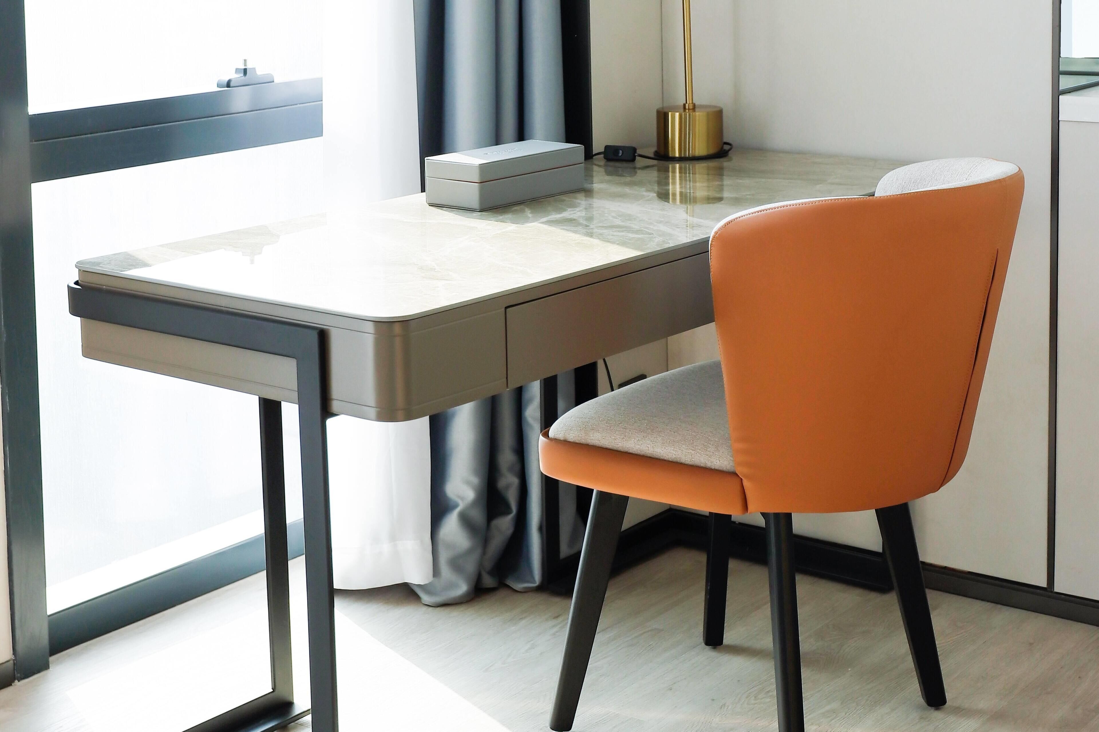 Premium bedding, minibar, in-room safe, laptop workspace