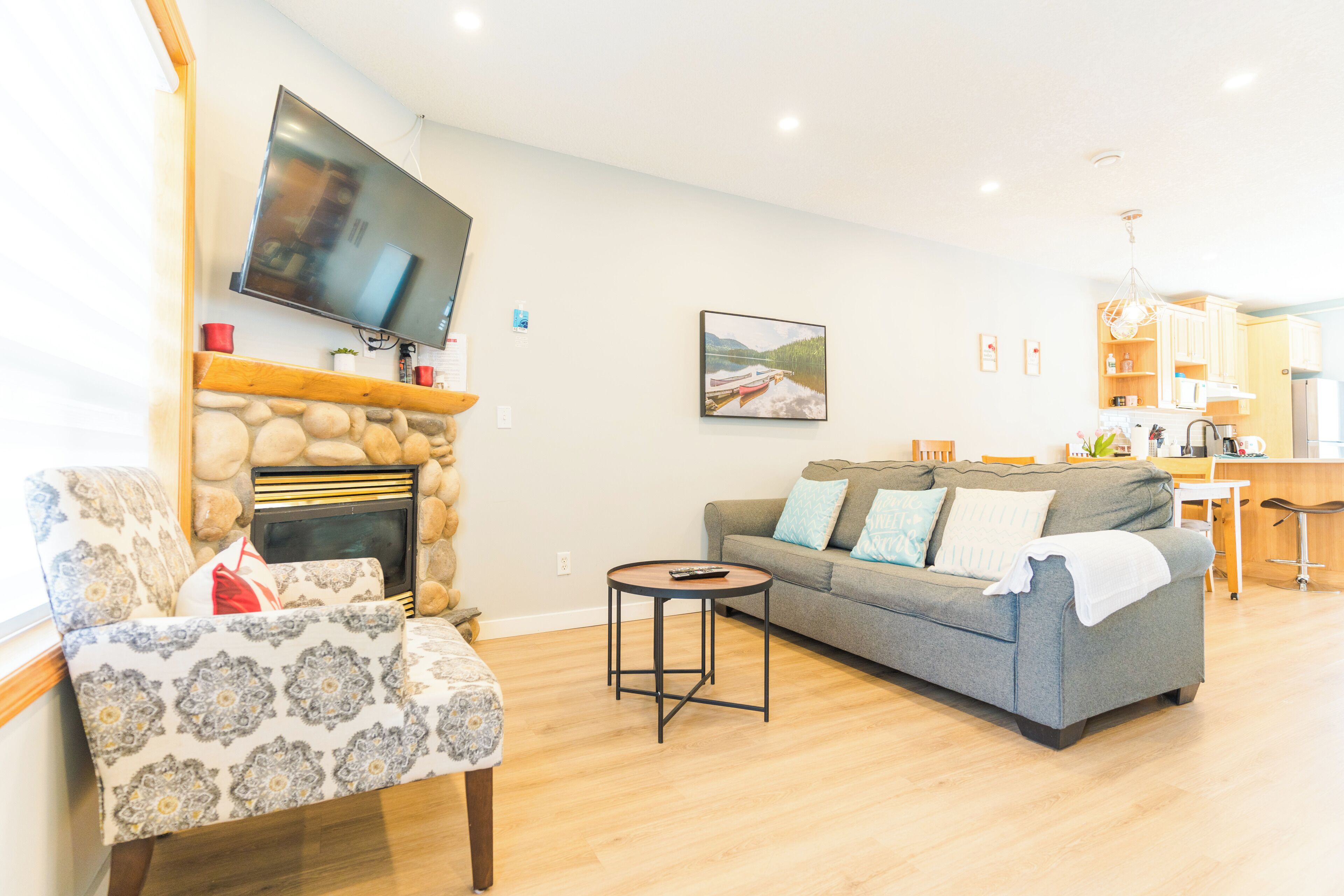 TV connectée, cheminée