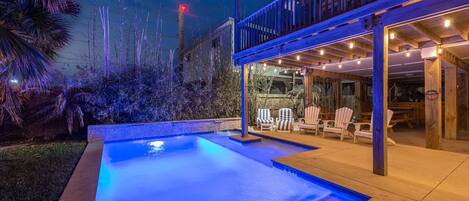 Outdoor pool, a heated pool